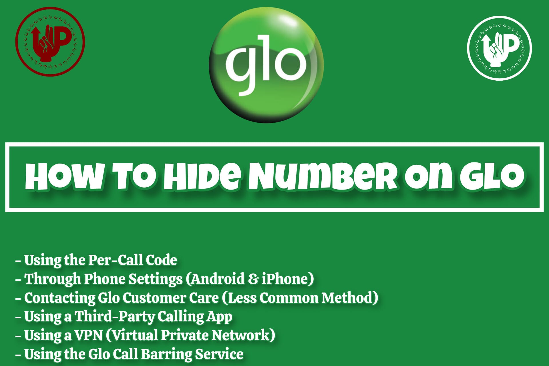 How To Hide Number On Glo Line